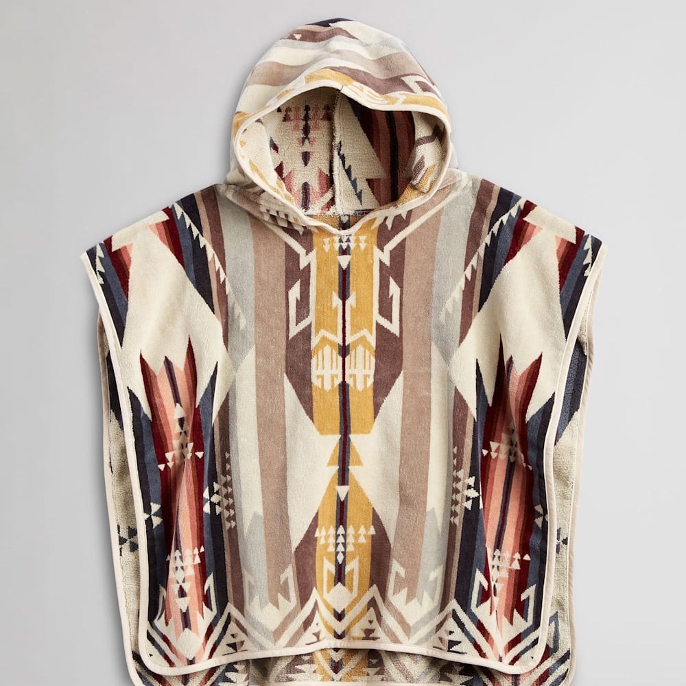 Pendleton Geometric Hooded Poncho Adult Hooded Towel, MSRP $99 NWT